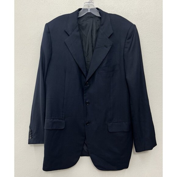 Kiton Napoli 100% Cashmere Mens Blazer Sport Coat Size 52 Drop L7 Navy Blue - Picture 1 of 11